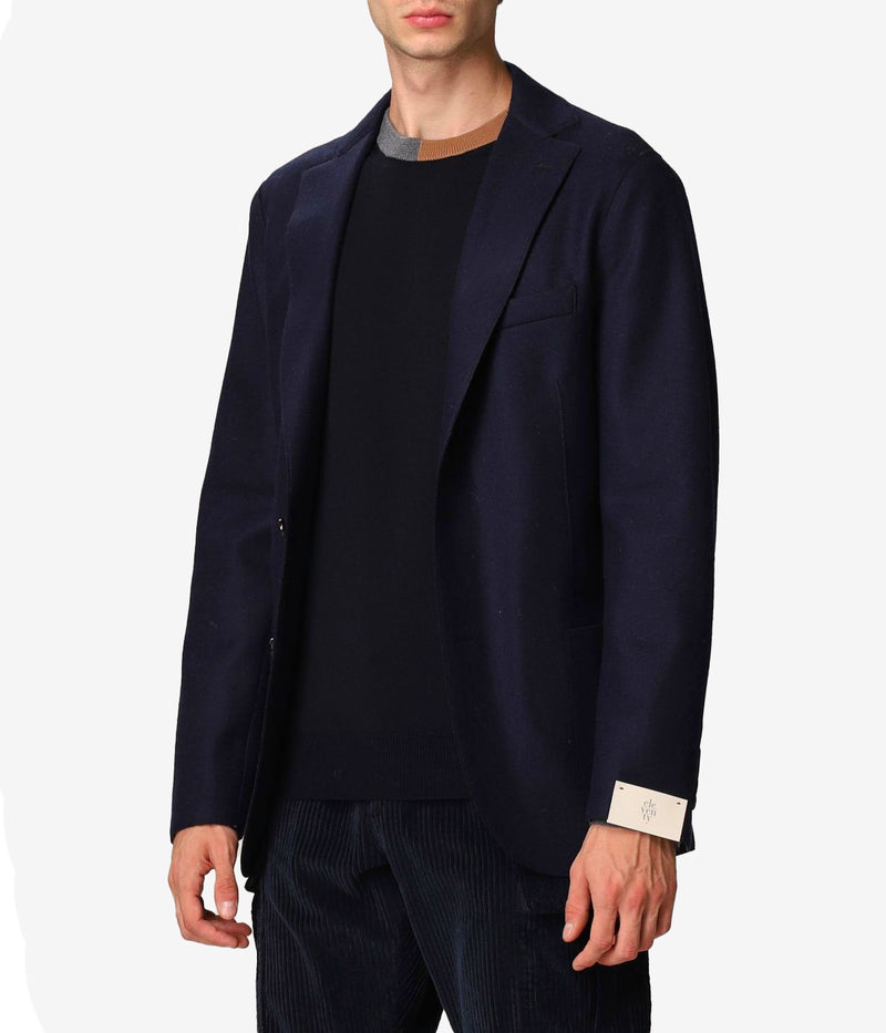 Real Cut Single Breasted Jacket in Blue