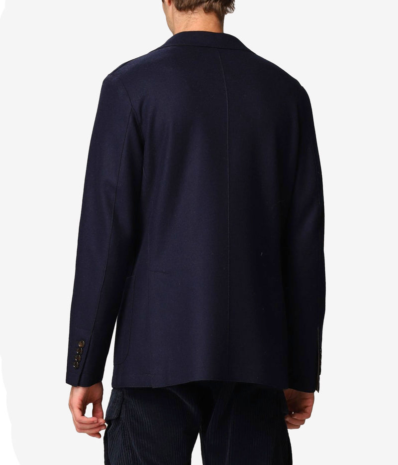 Real Cut Single Breasted Jacket in Blue