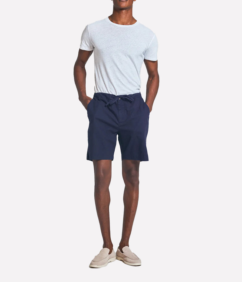 Sergio Stretch Shorts in Navy Blue