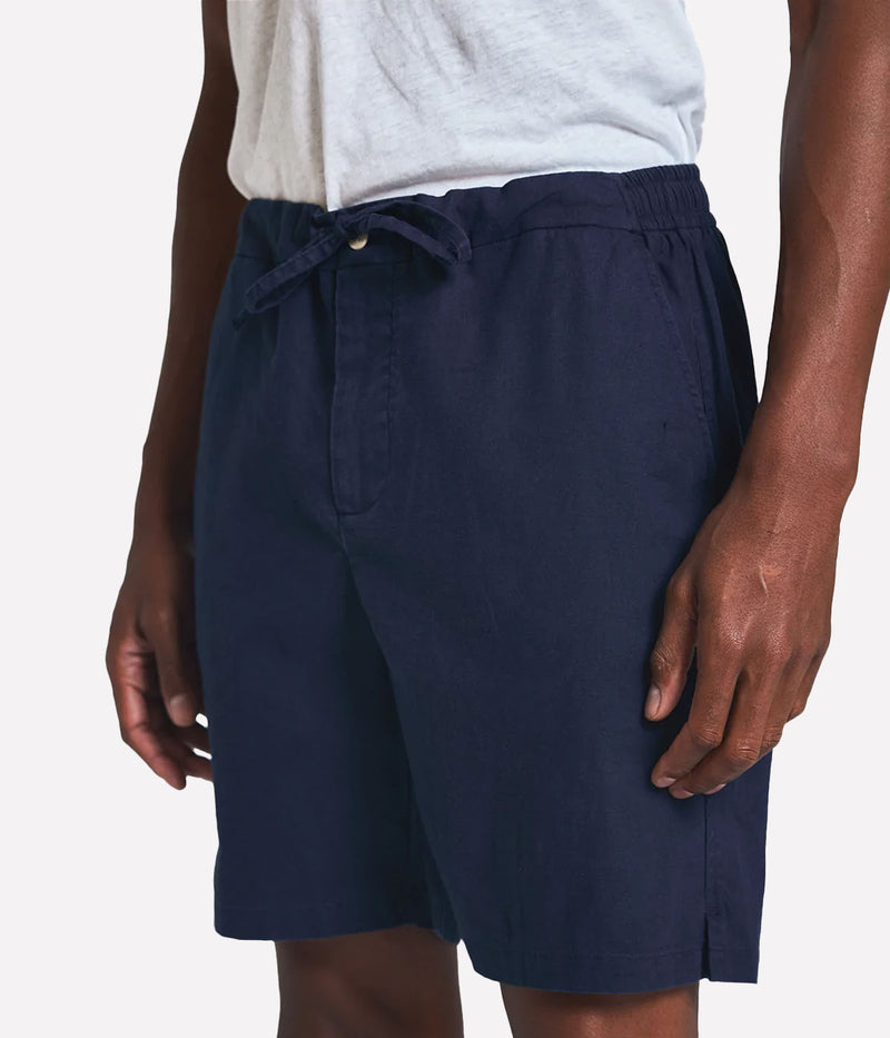 Sergio Stretch Shorts in Navy Blue