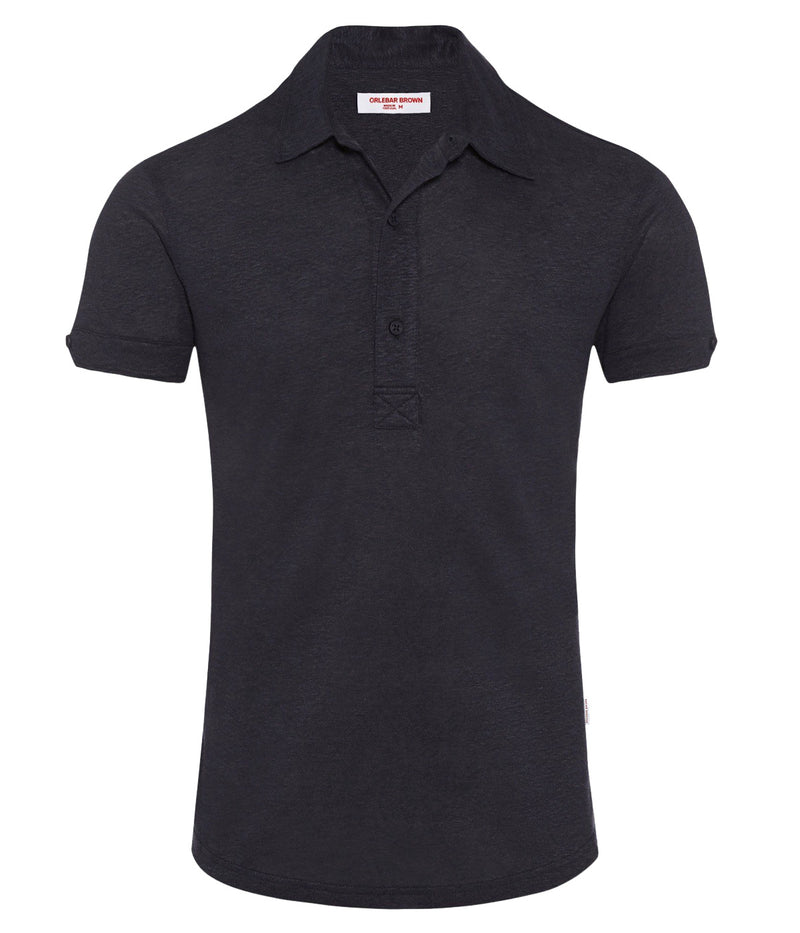 Sebastian Linen Polo in Navy