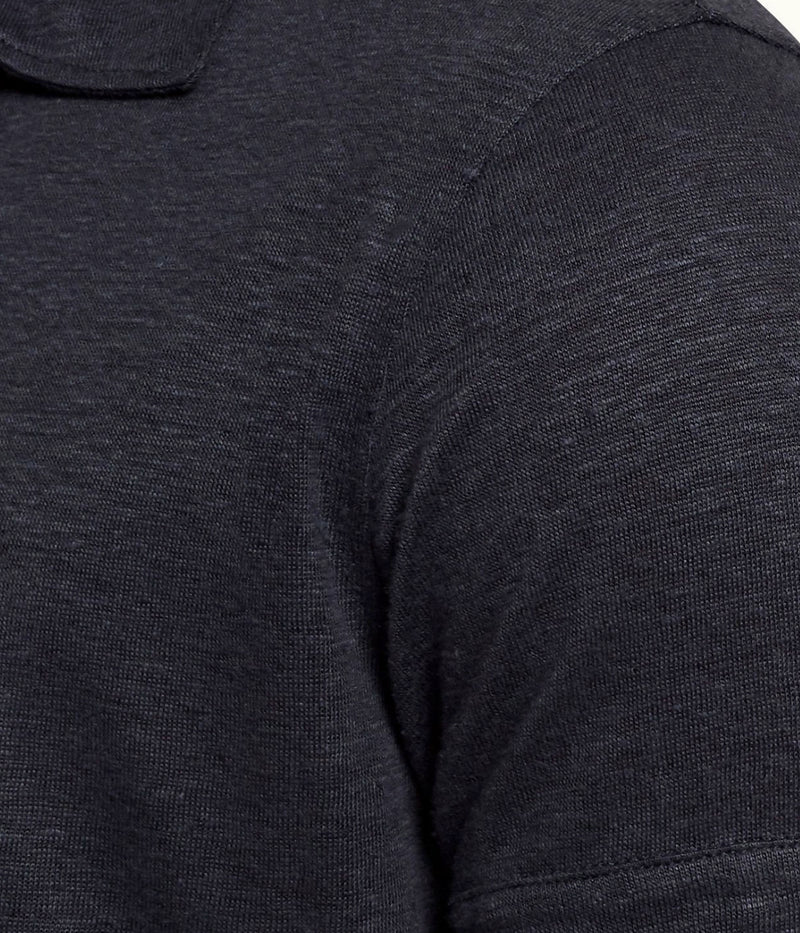 Sebastian Linen Polo in Navy