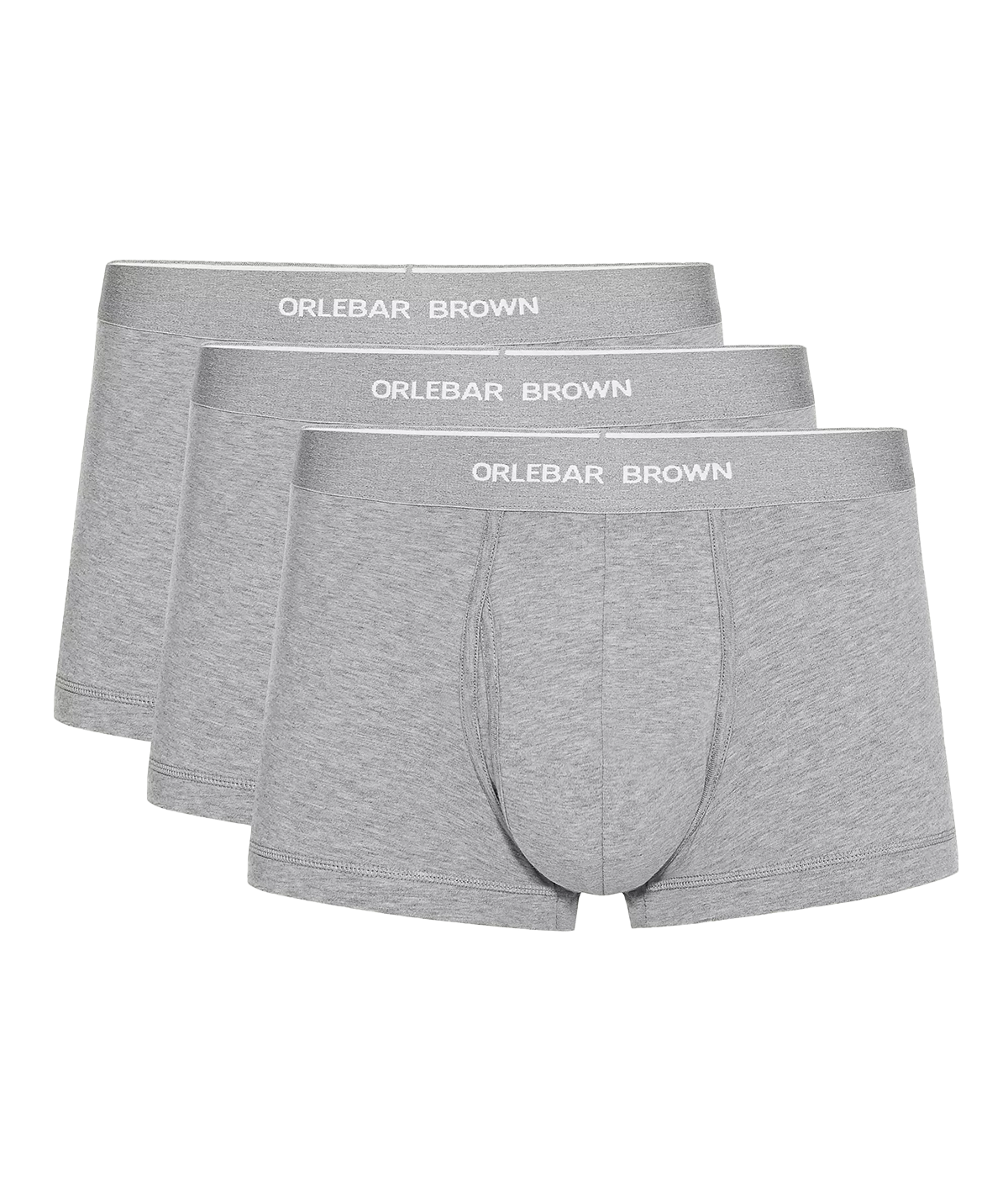 Short Trunk 3 Pack in Pale Grey Melange