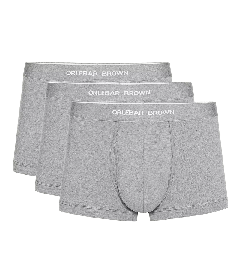 Short Trunk 3 Pack in Pale Grey Melange