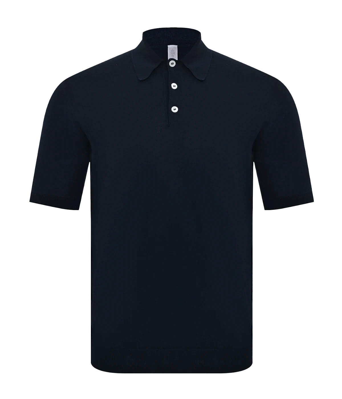 Short sleeve polo by Eleventy, crafted from cotton crepe with an 18-gauge finesse and dyed-in-chief finish. Features mother-of-pearl buttons and a regular fit, blending comfort and sophistication.