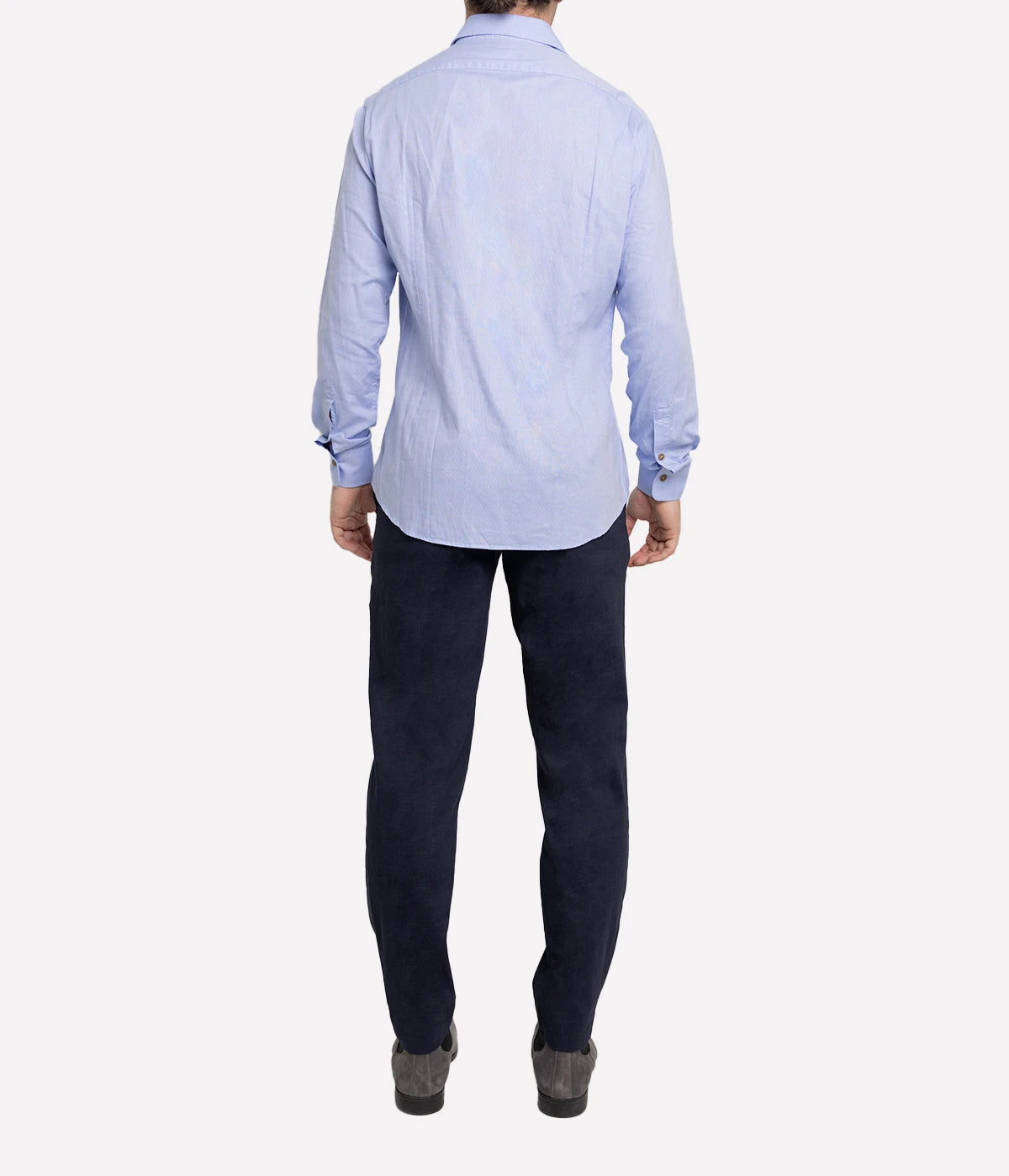 Slim Fit Business Shirt in Blue Cotton