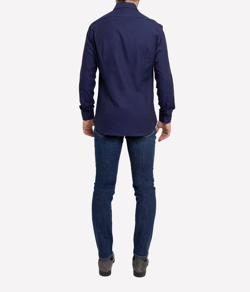 Slim Fit Business Shirt in Dark Navy