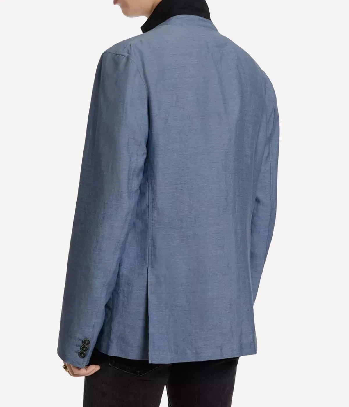 Slim Fit Notch Lapel Jacket in Dutch Blue