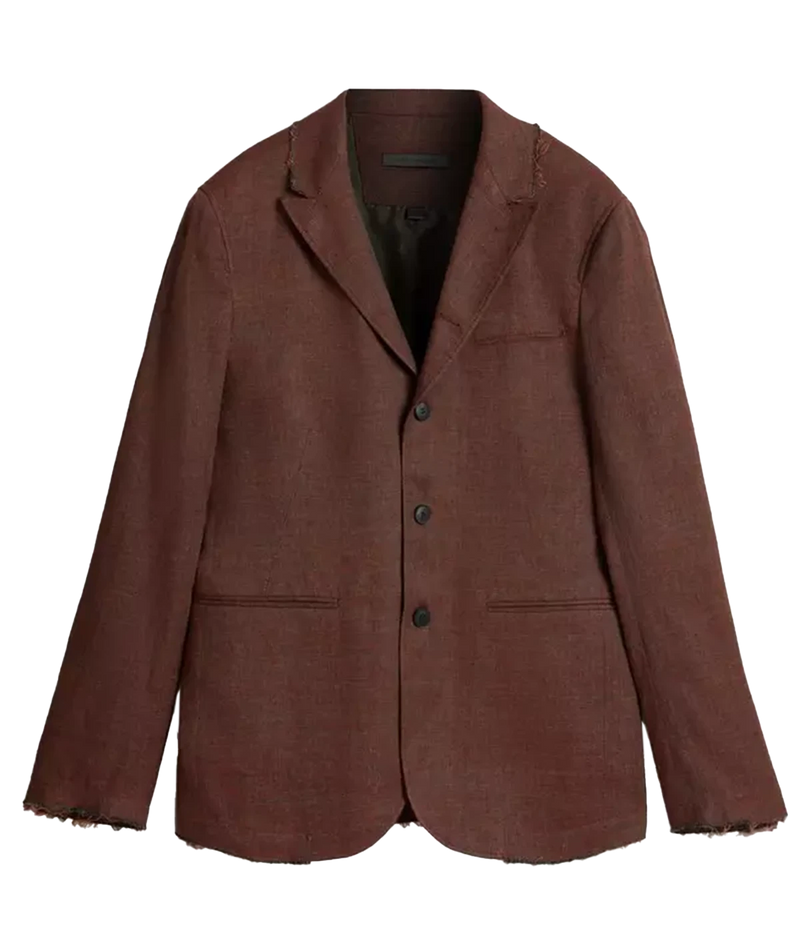 Slim Fit Notch Lapel Jacket in Tomato