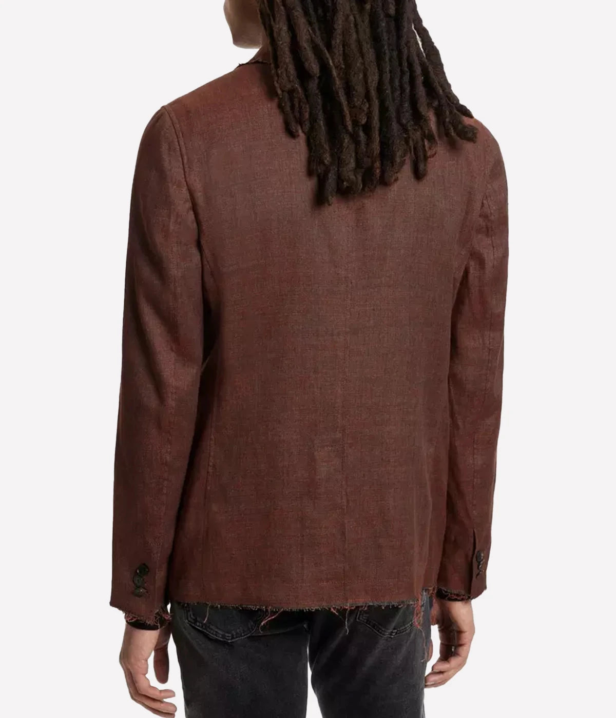 Slim Fit Notch Lapel Jacket in Tomato