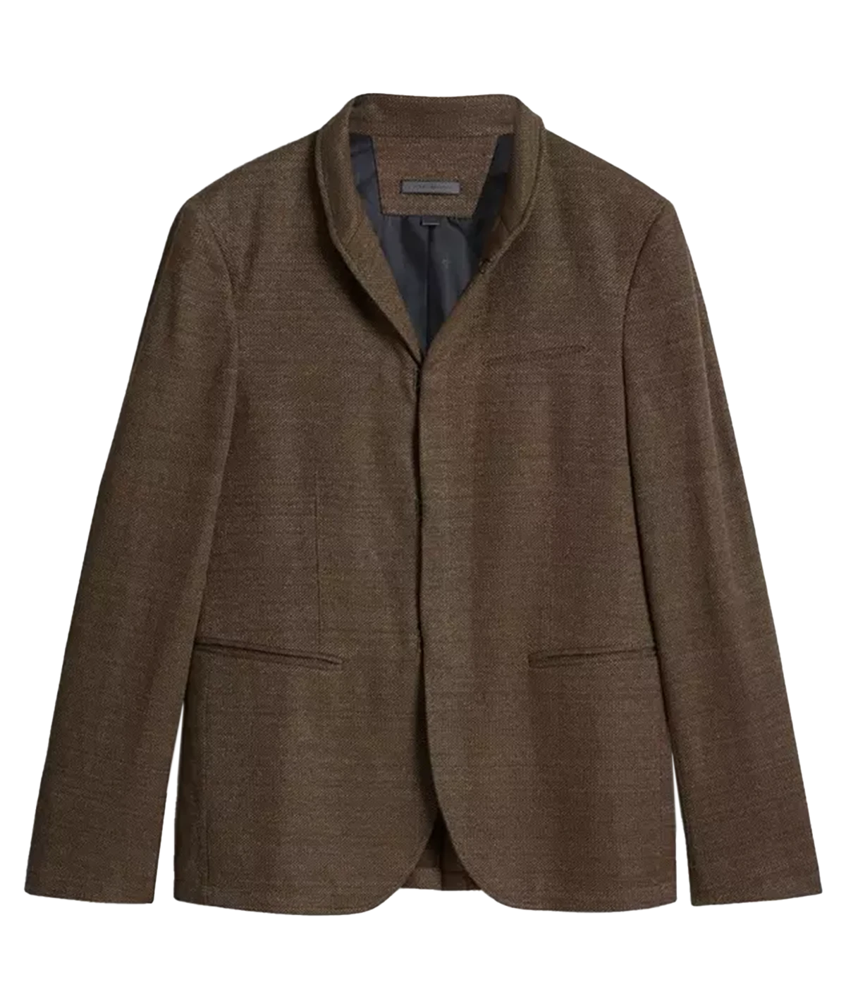 Slim Fit Shawl Collar Jacket in Walnut