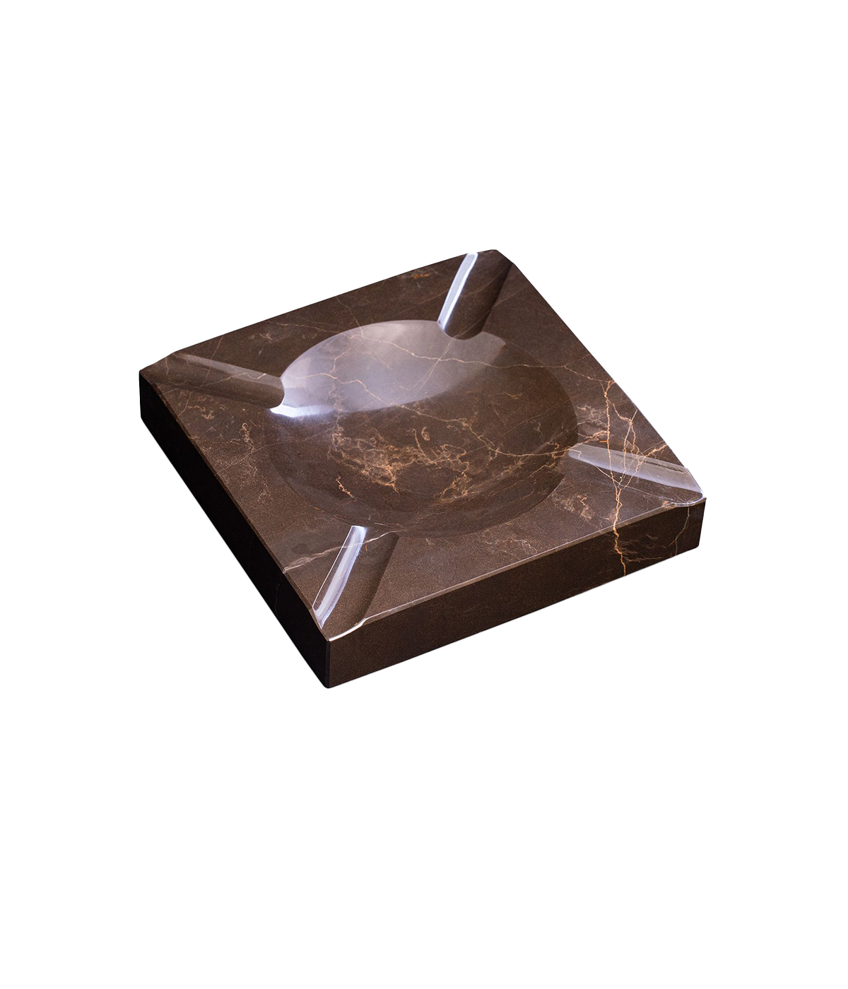 Marble Two Cigar Ashtray in Brown