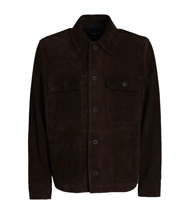 Suede Utility Jacket in Palomar