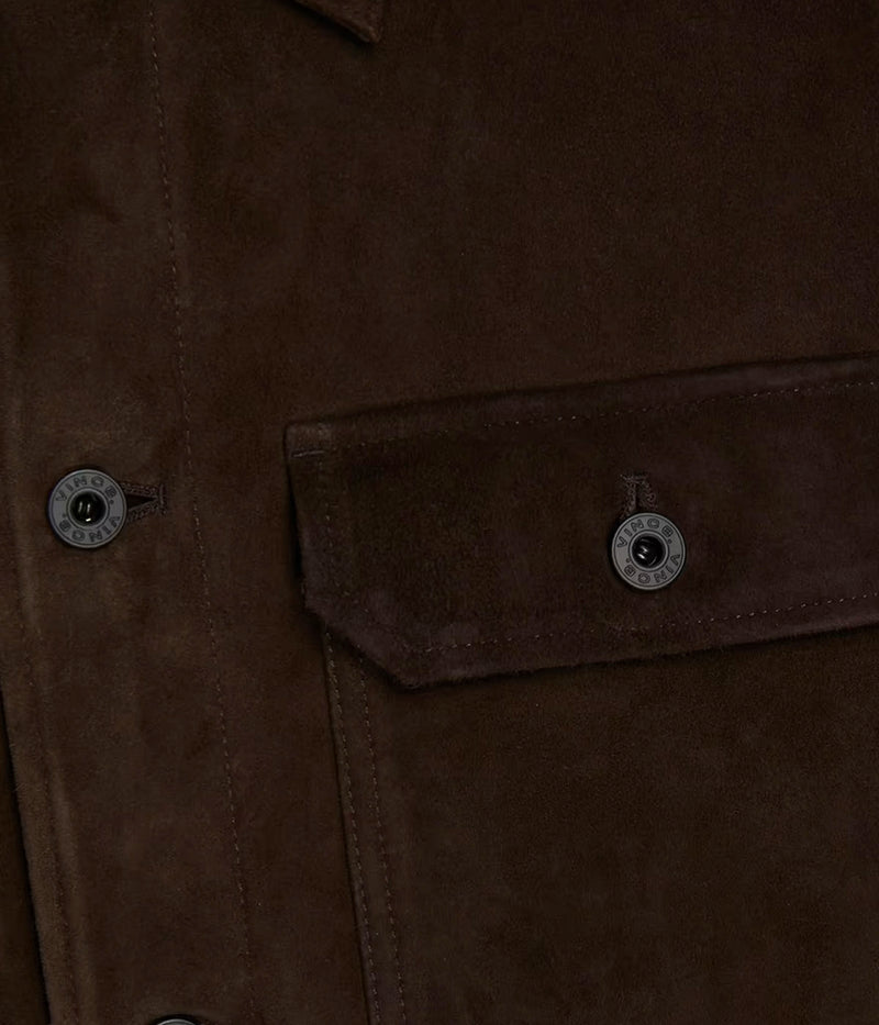 Suede Utility Jacket in Palomar