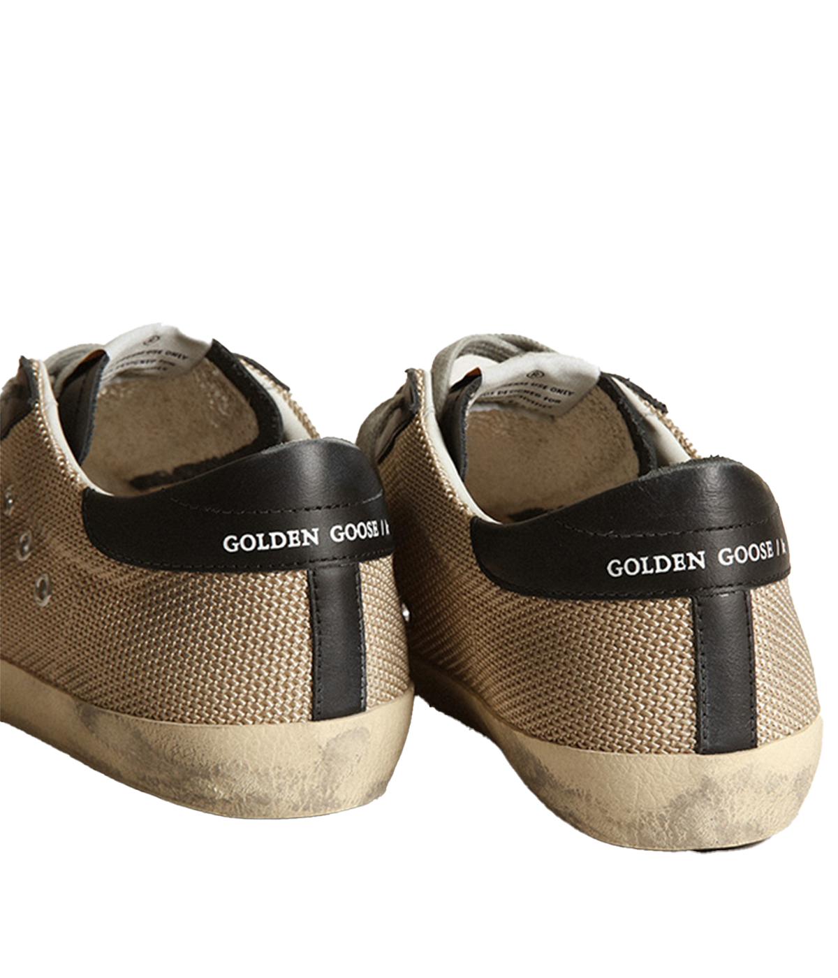 Super-Star Net Upper Leather in Milk & Black