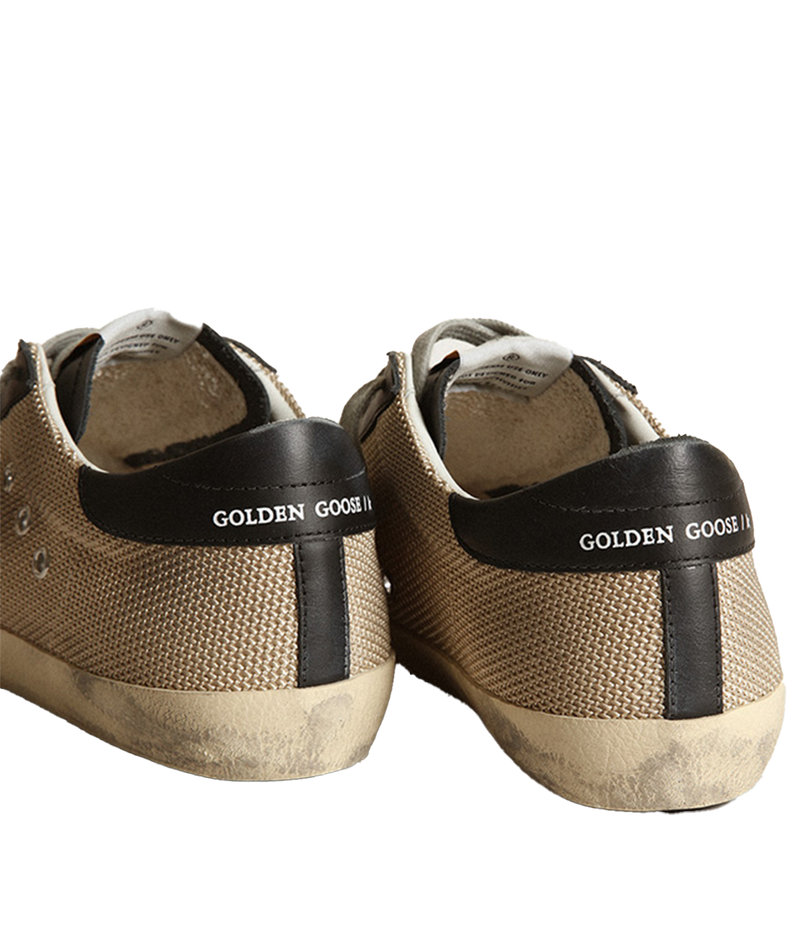 Super-Star Net Upper Leather in Milk & Black