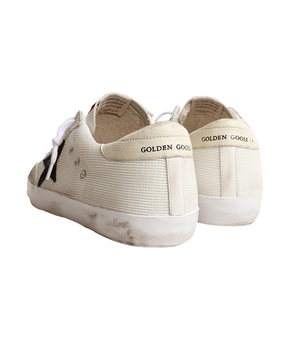 Super-Star Penstar Net Upper Leather in White, Black & Beige