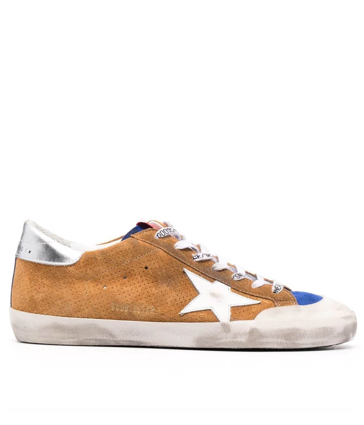 Super-Star Suede Penstar Upper Leather in Cane Sugar, White & Silver
