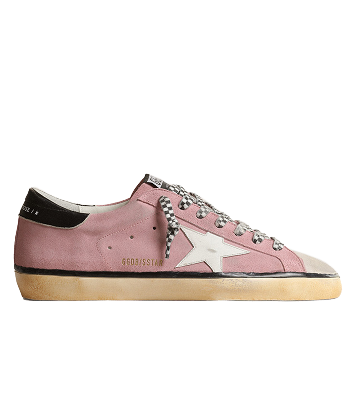 Super-Star Suede Upper Leather in Antique Pink, White & Black