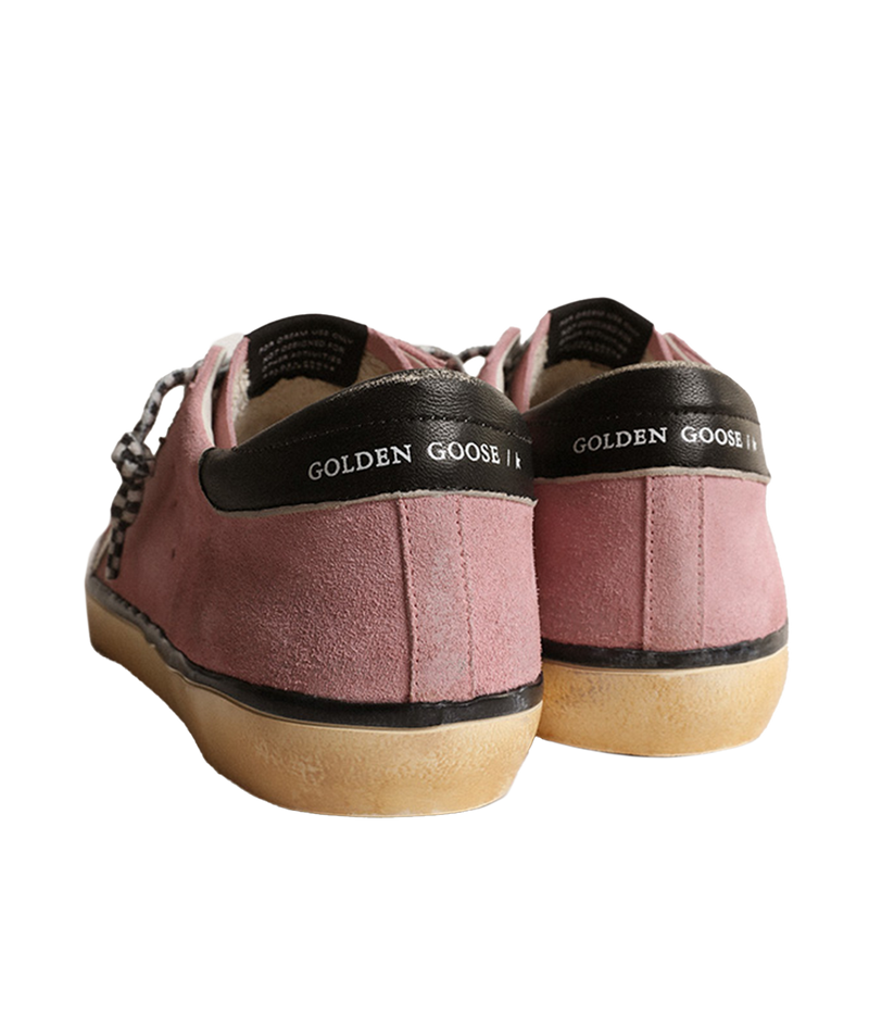 Super-Star Suede Upper Leather in Antique Pink, White & Black