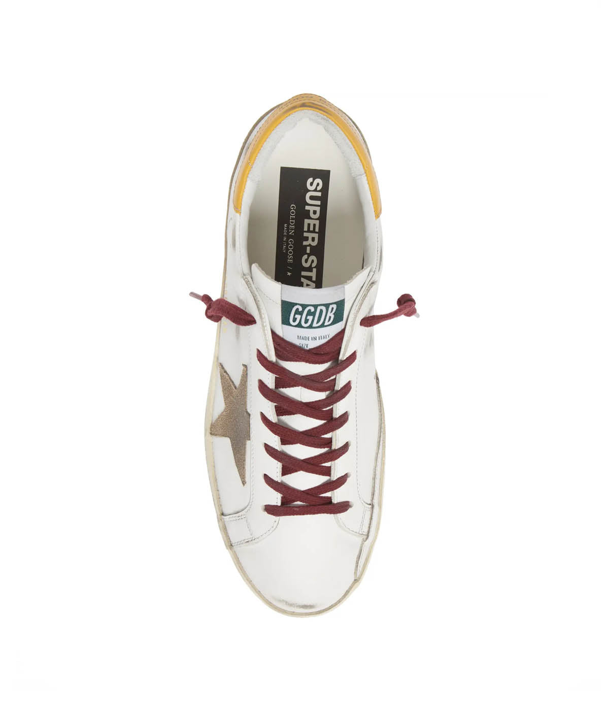 Super Star Leather Upper & Heel Python in White, Beige & Golden Glow
