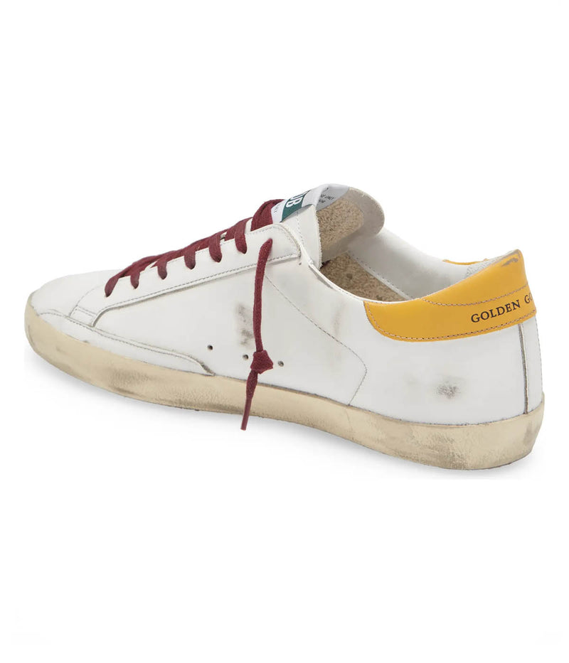 Super Star Leather Upper & Heel Python in White, Beige & Golden Glow