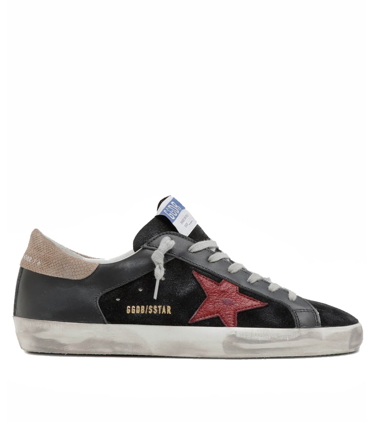 Super Star Python Print Heel in Black, Red & Beige