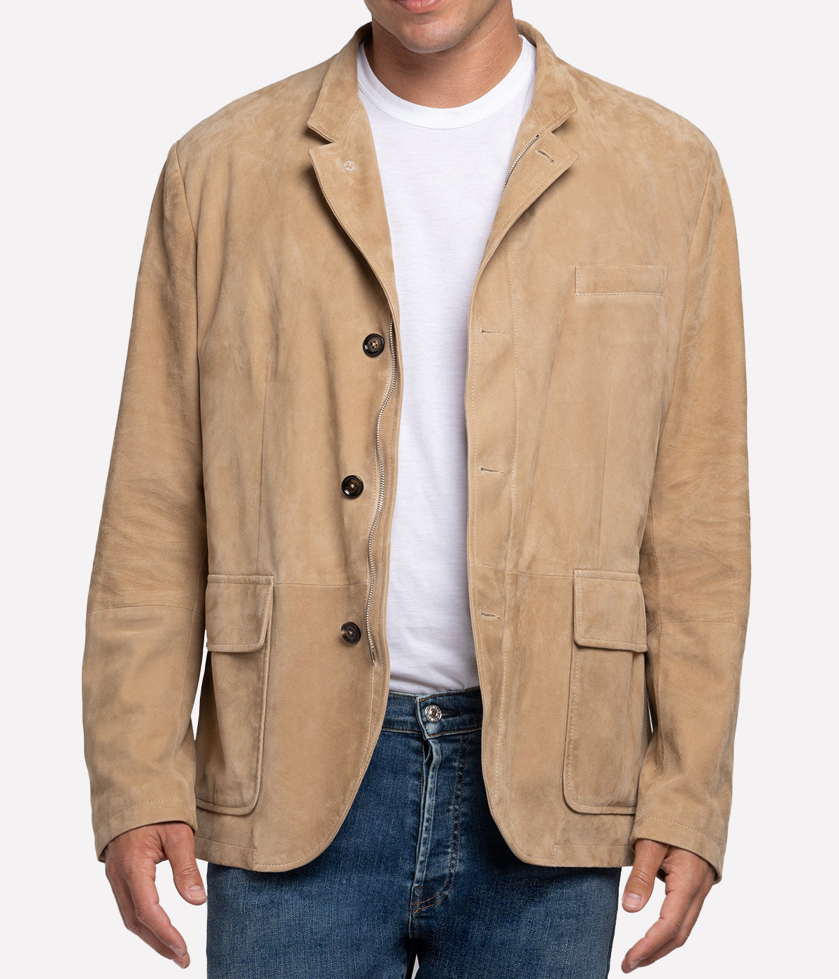 Iconic Suede Jacket in Cammello