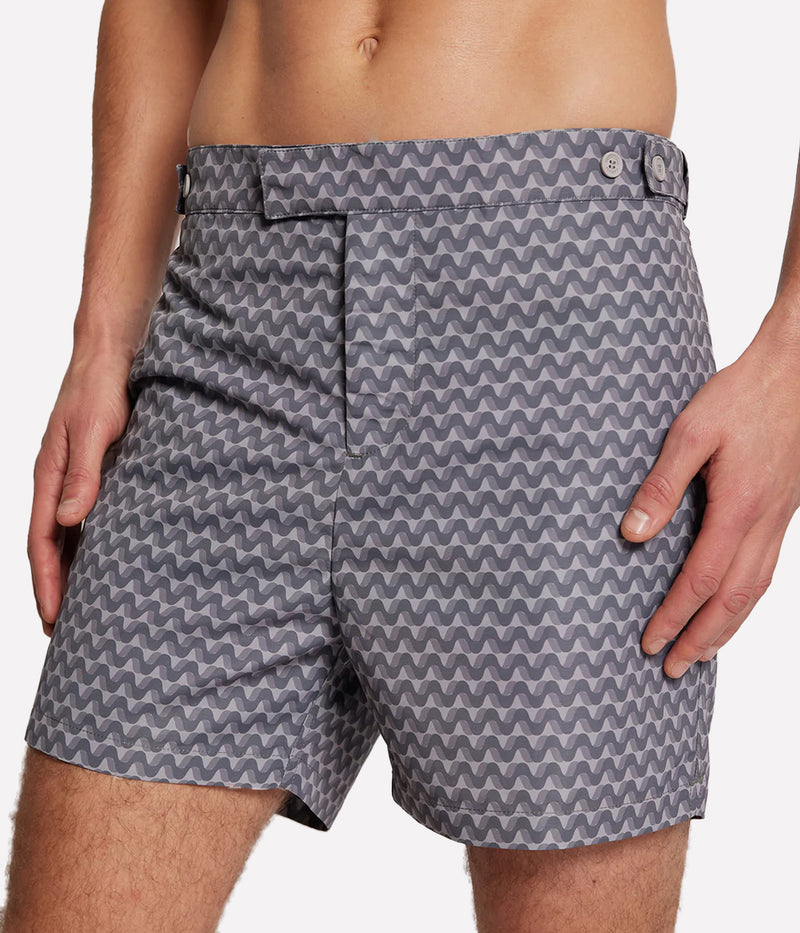 Tailored Swim Short Underwater Copacabana Mirage in Rock Grey