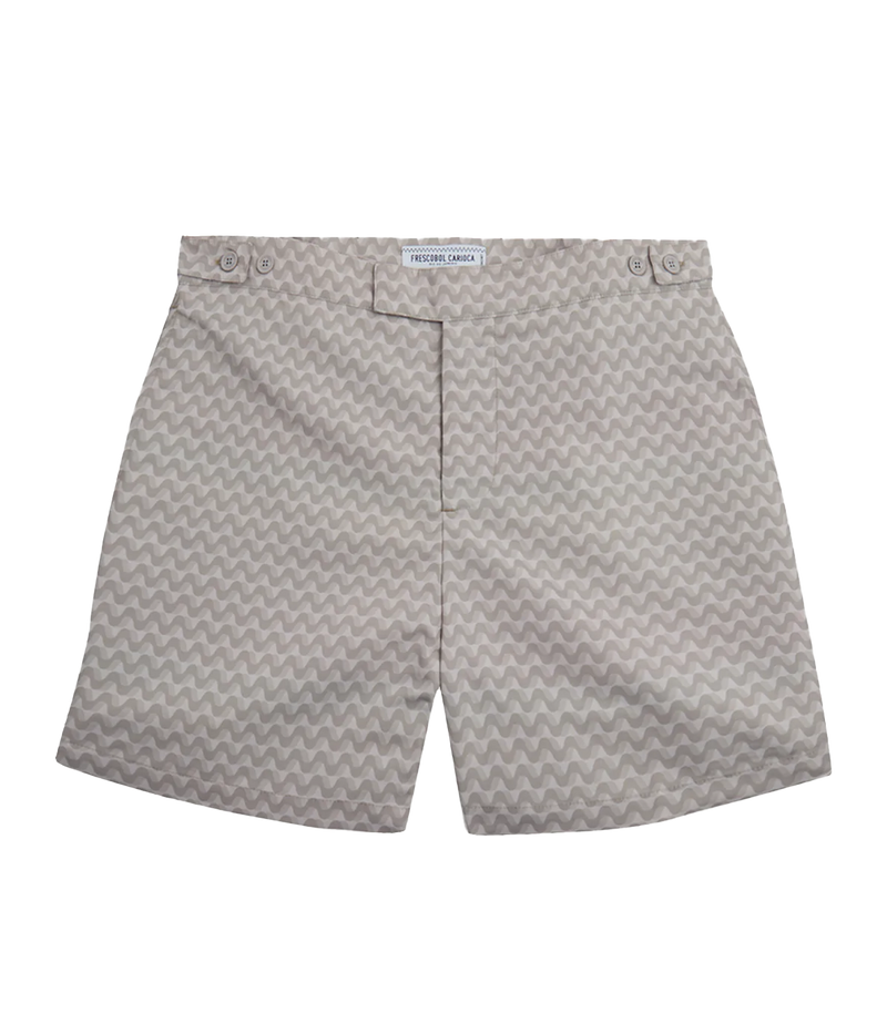 Tailored Swim Short Underwater Copacabana Mirage in Taupe