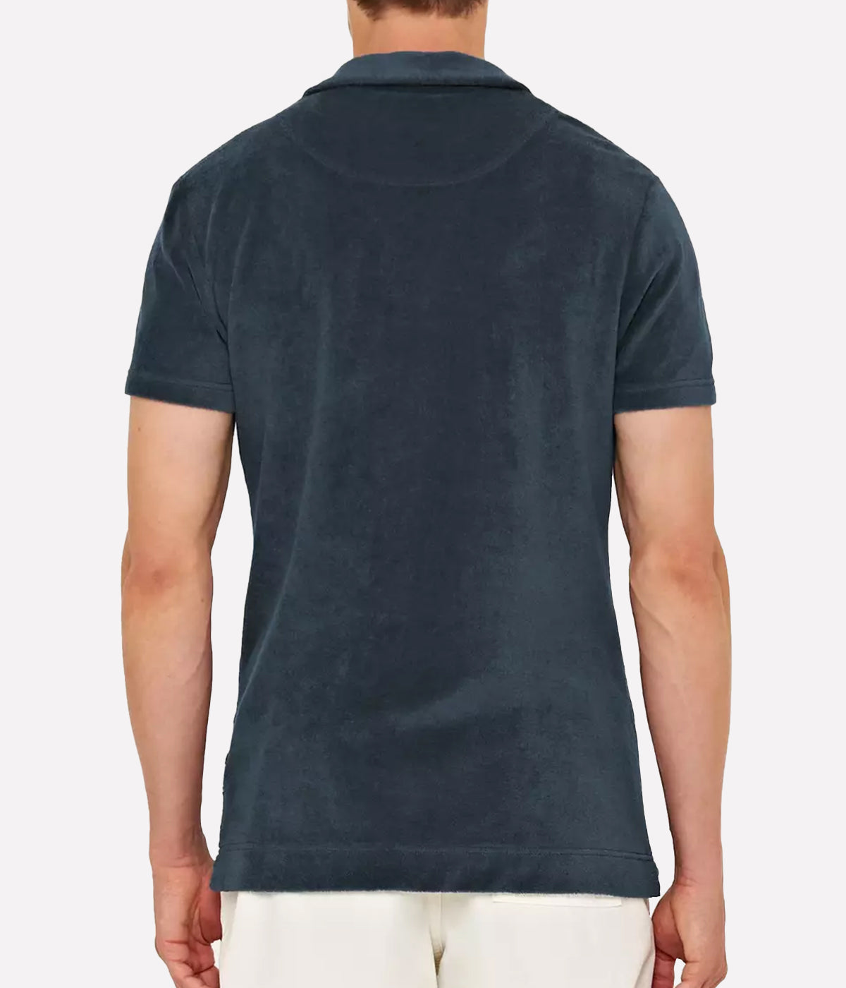 Terry Towelling Polo in Nocturnal Navy