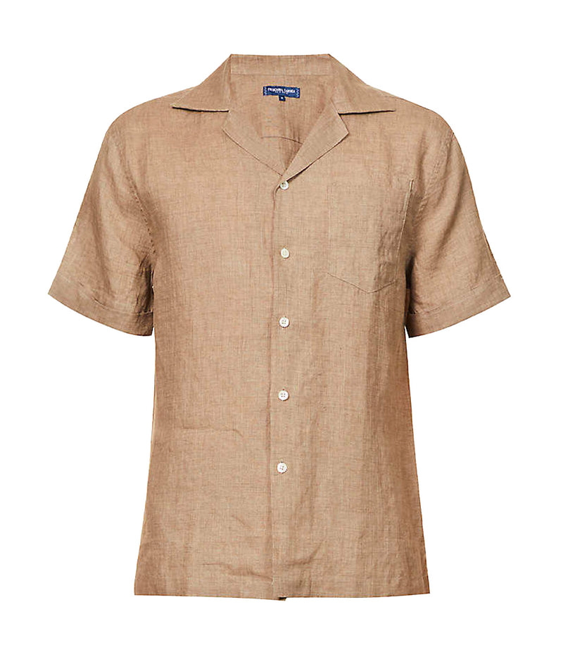 Thomas Short Sleeve Linen in Taupe