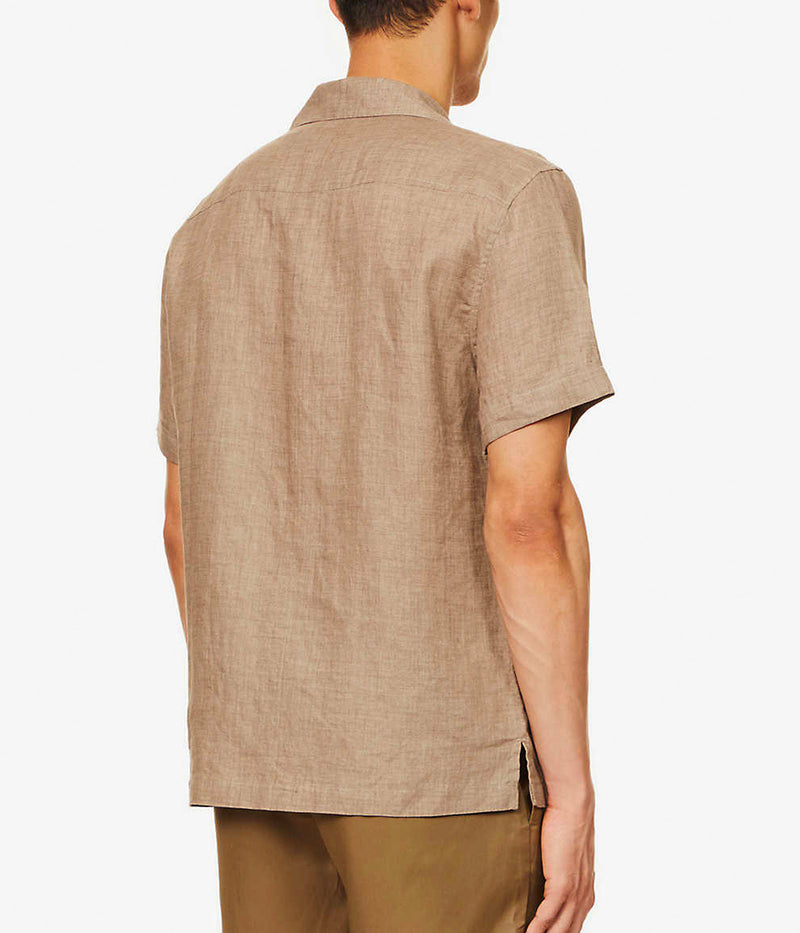 Thomas Short Sleeve Linen in Taupe