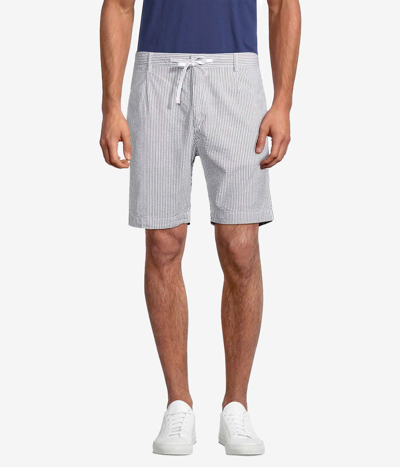 Tyler Woven Short in White & Blue