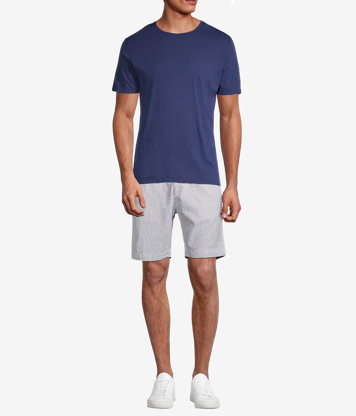 Tyler Woven Short in White & Blue