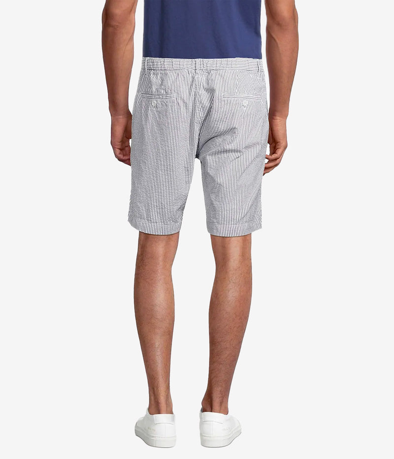 Tyler Woven Short in White & Blue