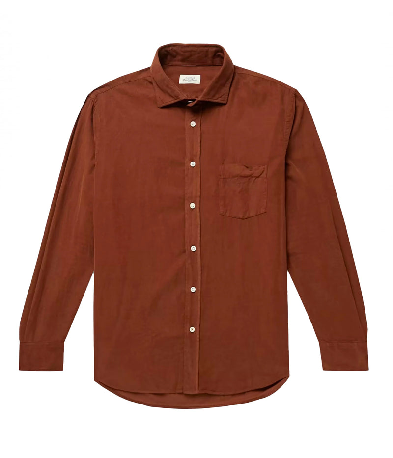 Woven Shirt in Olive Brown