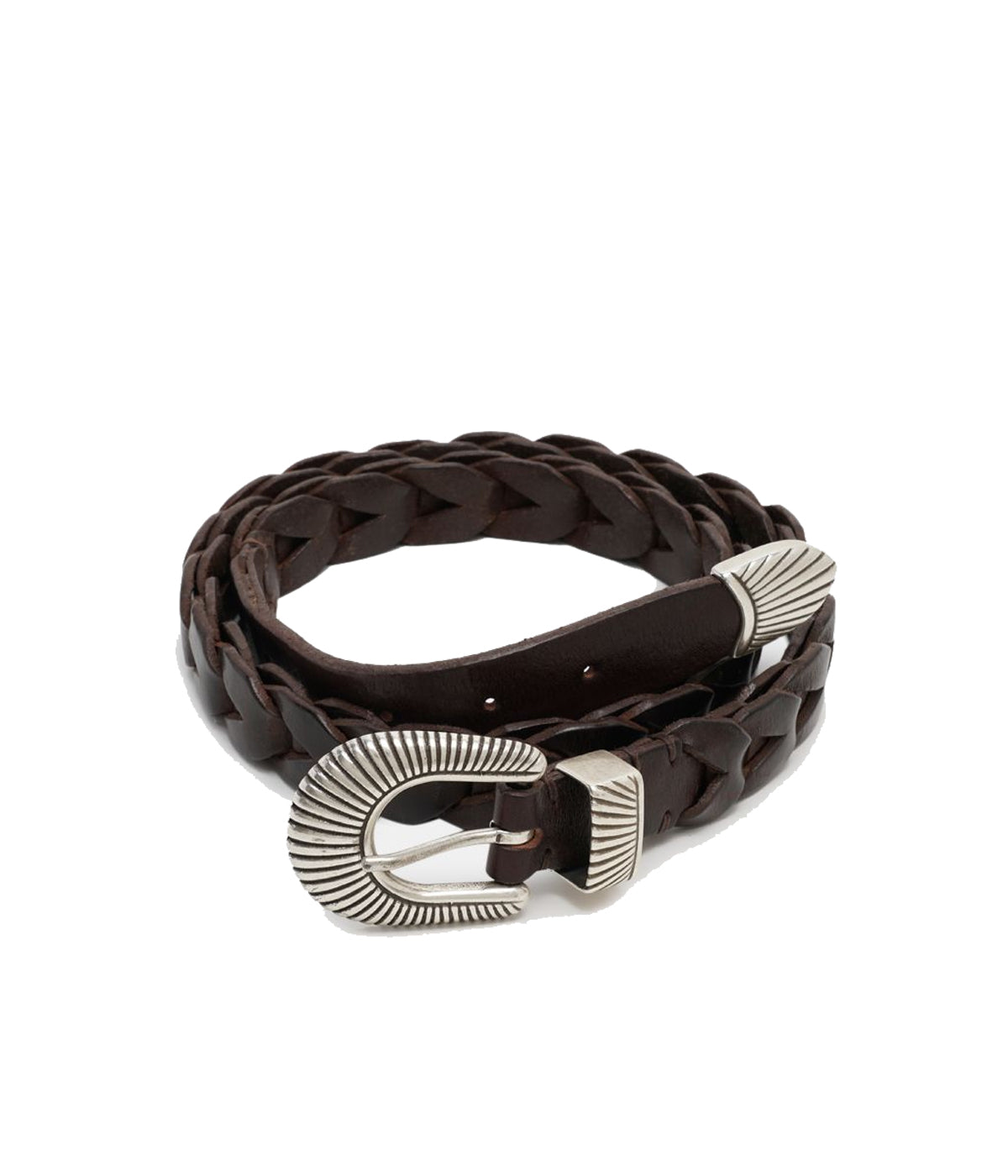 Belt Juno Woven Washed Leather in Testa Di