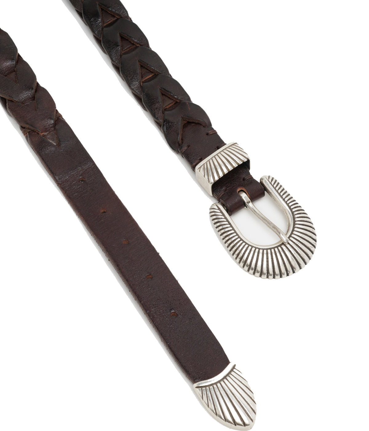 Belt Juno Woven Washed Leather in Testa Di