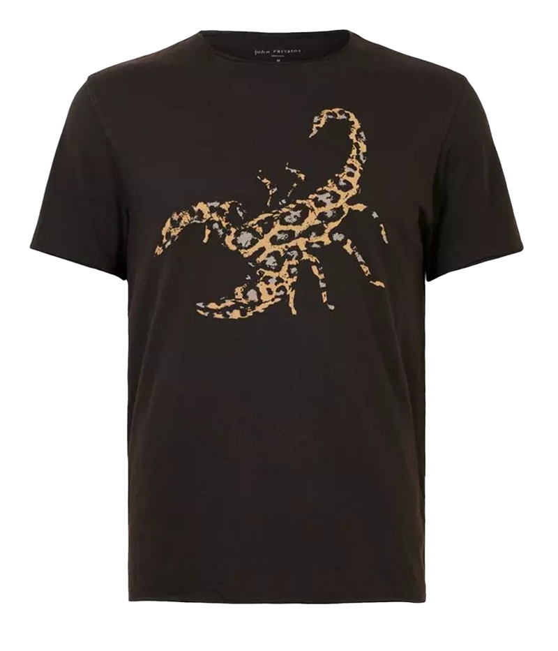 Scorpion Raw Edge T-Shirt in Black