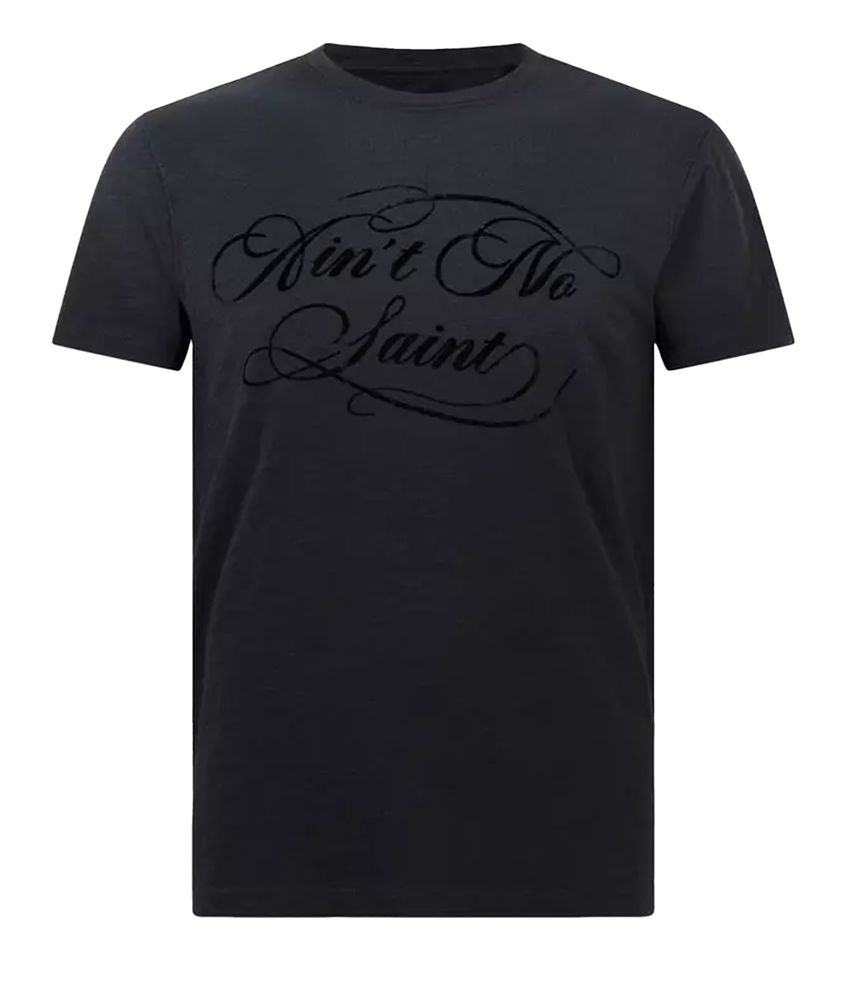 Aint No Saint Crew T-Shirt in Black
