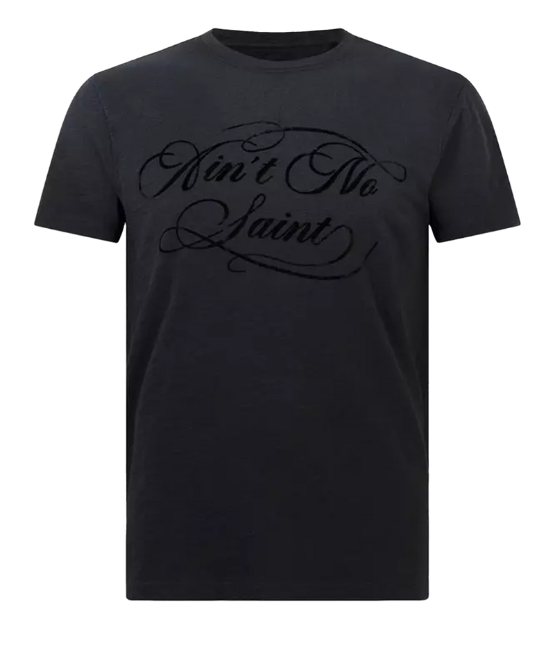 Aint No Saint Crew T-Shirt in Black